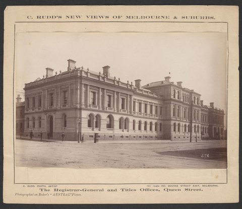 The Registrar-General and Titles Office, Queen St, 1889–91