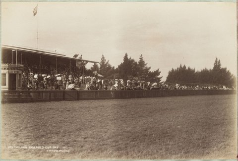 The Lawn, Caulfield Cup Day [1900], c. 1900