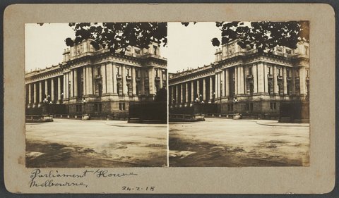 Parliament House, Melbourne, 1918