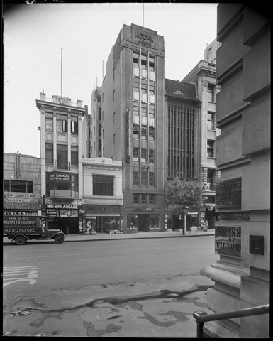 Kodak House, 252 Collins St., Howey House, Midway Arcade, 1948