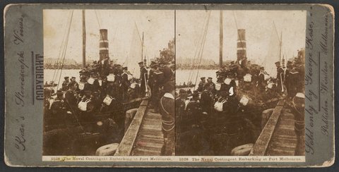 The Naval Contingent embarking at Port Melbourne, 1899–1902