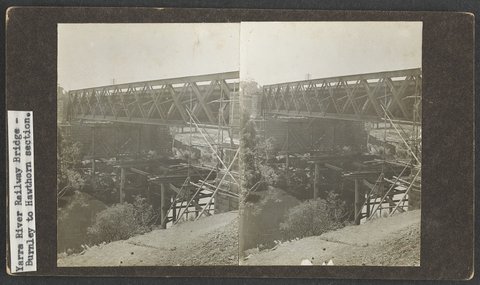 Yarra River Railway Bridge - Burnley to Hawthorn line picture, c. 1912