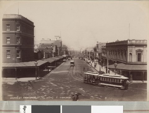 Bourke St from Spring St. (whole-length), 1892–1900