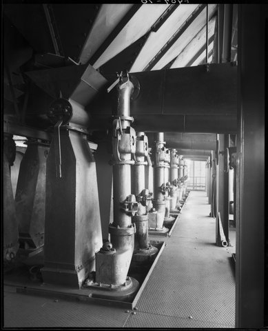Interior view of factory pipes, Colonial Gas Association, Box Hill, c. 1945