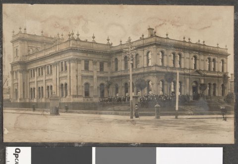 Trades Hall, cnr. Victoria and Lygon Streets, Carlton, c. 1889
