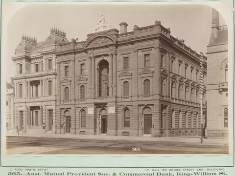 Aust[ralian] Mutual Provident Soc[iety] & Commercial Bank, King William St, 1889–91