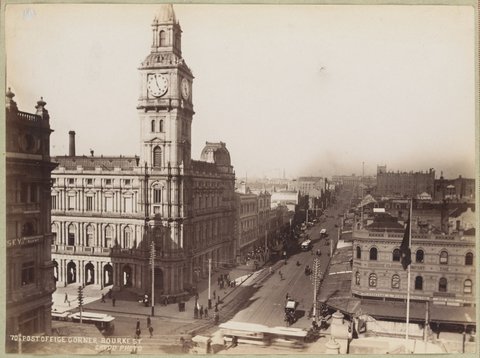 Post Office Corner Bourke St, 1892–1900