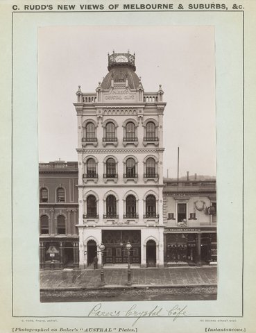 Parer's Crystal Cafe [200 Bourke Street], 1886–87