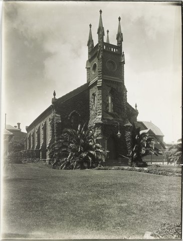 Wesleyan Church, Fitzroy St., St. Kilda, Melbourne, foundation stone laid on 27th October, 1857, 1933