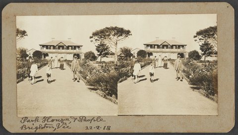 Park House, and People, Brighton, Vic, c. 1918