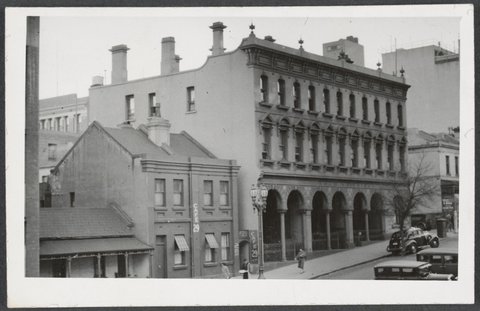 View of Exhibition Street, from the S.W. corner of Flinders Lane and Exhibition Street (Formerly Collins Place), 1938