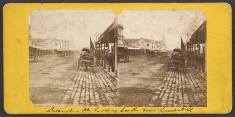 Swanston Street, Melbourne, c. 1869