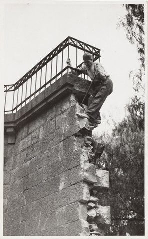 Old Melbourne Gaol being demolished on April 19, 1937