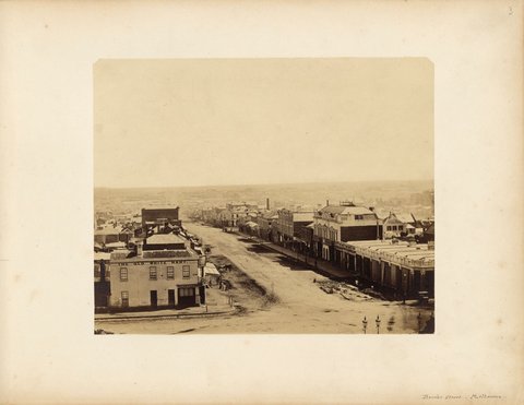 Bourke Street, Melbourne, c. 1858