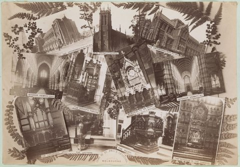 View of St Paul's Cathedral Melbourne [photomontage], 1893