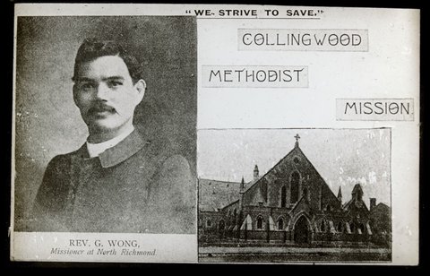 Poster of the Collingwood Methodist Mission, 1880–1930
