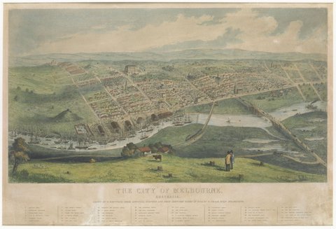 The City of Melbourne, Australia, 1855