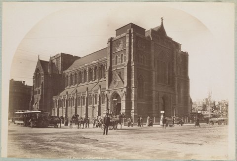 St Paul's Cathedral, Melbourne [exterior, without spires], 1892–1900