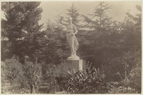 Statue of "Hebe", in the Fitzroy Gardens, Melbourne, 1890?