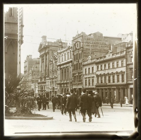 Collins Street, Melbourne, from the corner of Queen Street, looking easterly, c. 1910