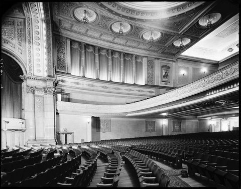 Stalls and theatre wall (house right), Regent Theatre, Melbourne, 1947