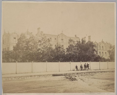 Melbourne Hospital, Lonsdale Street, 1861
