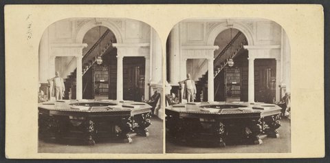 Interior of Parliament Library, Melbourne, 1855–1910