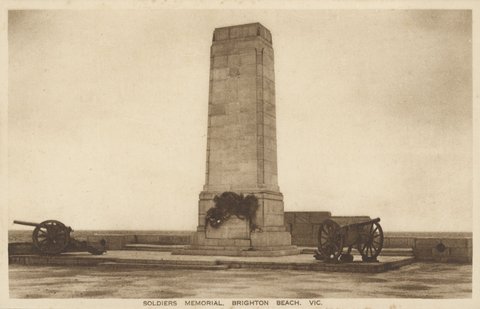 SOLDIERS MEMORIAL. BRIGHTON BEACH. VIC, 1925?