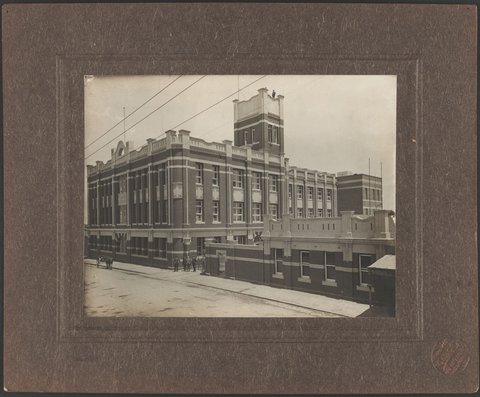 Exterior view of Factory Church Street Richmond showing new entrance gates constructed 1925 picture, 1925–26