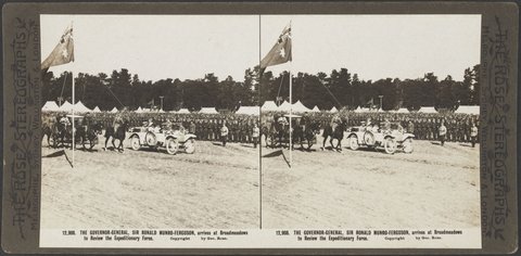 The Governor-General, Sir Ronald Munro-Fergusson, arrives at Broadmeadows to Review the Expeditionary Force, 1914–18