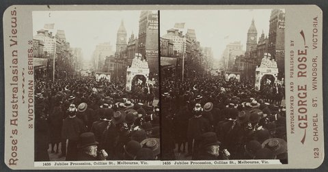 Jubilee Procession, Collins St., Melbourne, Vic, c. 1900