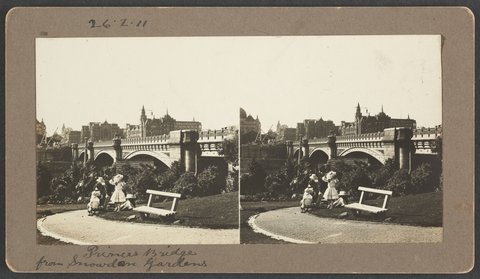 Princes Bridge from Snowden Gardens, 1911