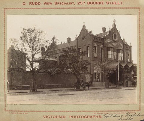 Children's Hospital, Drummond Street Carlton, exterior view, c. 1900