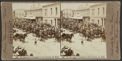 The Bushmen's Contingent at the Junction St. Kilda, c. 1900