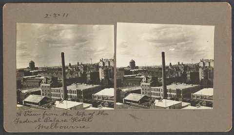 A View from the top of the Federal Palace Hotel, Melbourne, 1911