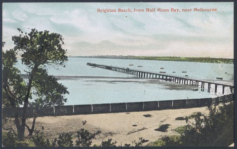 Brighton Beach, from Half Moon Bay, near Melbourne, c. 1906