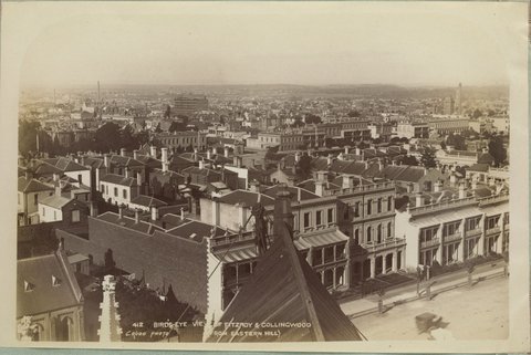 Bird's-Eye View of Fitzroy and Collingwood (from Eastern Hill), 1892–1900