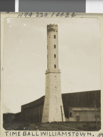 TIME BALL WILLIAMSTOWN. BECOMES GREEN REVOLVING LIGHT : 1018 tons. Built at P. Glasgow. 1896, 1885–1946