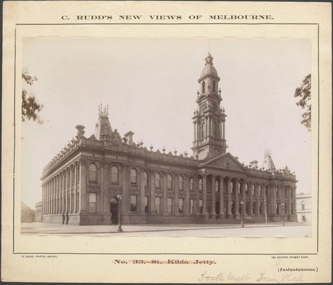 South Melb[ourne] Town Hall, 1892–1900