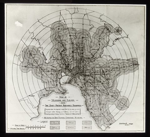 Map of Melbourne and suburbs, [Vic.], 1920–30