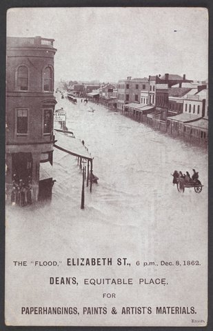 The "Flood," Elizabeth St; 6 p.m; Dec. 8, 1862