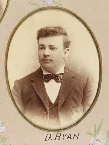 Framed photographs of Joseph Kilmartin and staff of the Camberwell Railway Station presented to Joseph Kilmartin Esq, 1900
