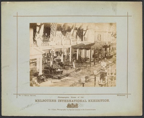 Scene at the French Piano Court, Melbourne International Exhibition, 1880–81