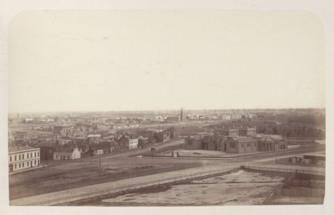 View of Spring Street showing the Model Training School, 1862–79