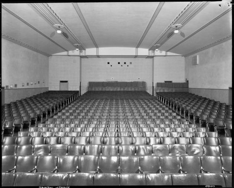 Auditorium of Surrey Theatre, 142 Union Road, Surrey Hills, Victoria looking back towards projection booth, 1940?
