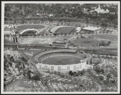 Aerial views of the Melbourne Cricket Ground, 1952–54