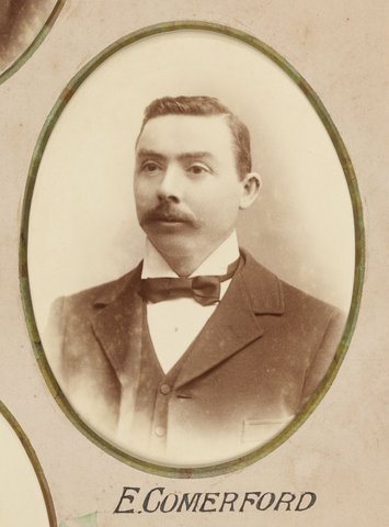 Framed photographs of Joseph Kilmartin and staff of the Camberwell Railway Station presented to Joseph Kilmartin Esq, 1900