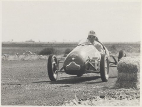 Car No. 9 racing at Altona, 1950–54