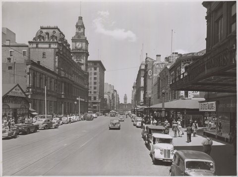 "Views along Elizabeth Street, Melbourne, Victoria.", 1946–53