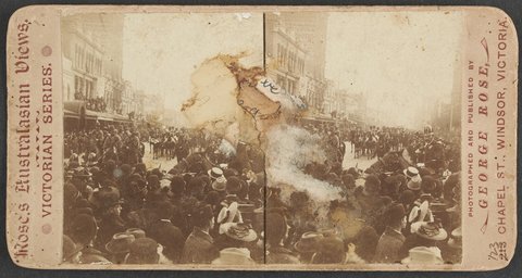 Jubilee Review, Swanston St, Melbourne, 1890–1900